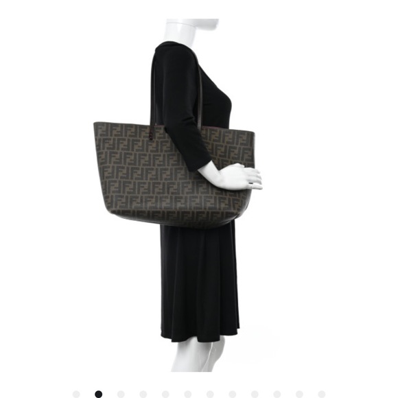 FENDI Monogram ZUCCA ROLL TOTE ..PRISTINE - Picture 1 of 16
